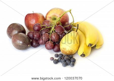 Fruits isolated on white