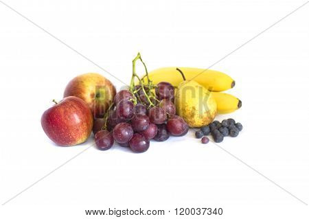 Fruits isolated on white
