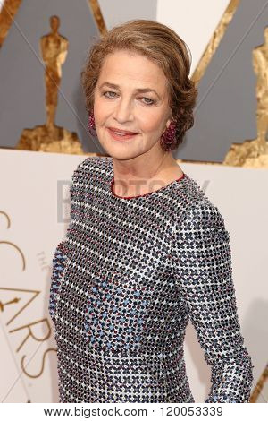 LOS ANGELES - FEB 28:  Charlotte Rampling at the 88th Annual Academy Awards - Arrivals at the Dolby Theater on February 28, 2016 in Los Angeles, CA