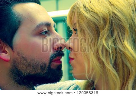 couple in love looking at eachother