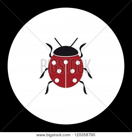 Red Ladybug Animal Symbol Simple Black Icon Eps10