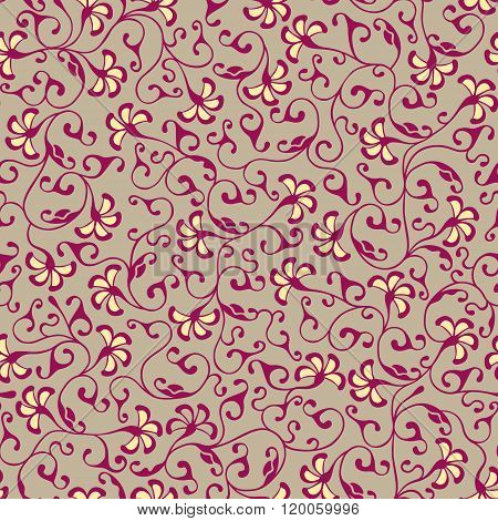 Floral seamless lace. Vector pattern
