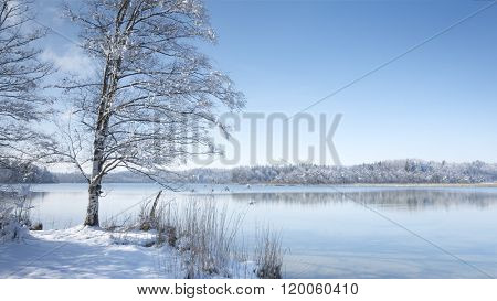 Osterseen winter scenery