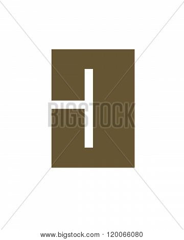 A vector graphic of the letter H