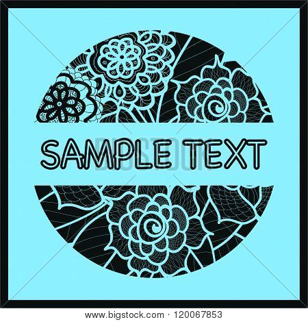 Vector Template With Flowers For Wedding Invitation,greeting Card, Ticket, Congratulation, Boutique