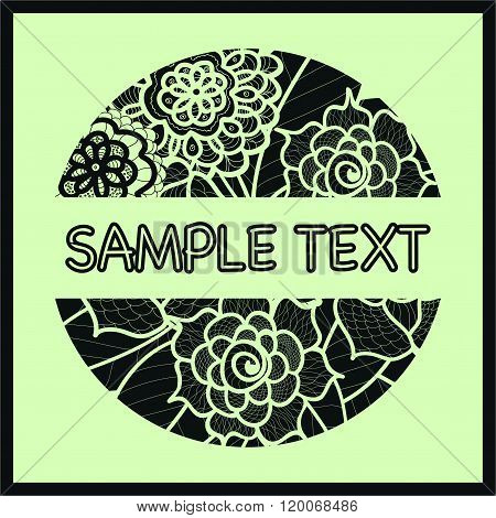 Vector Template With Flowers For Wedding Invitation,greeting Card, Ticket, Congratulation, Boutique