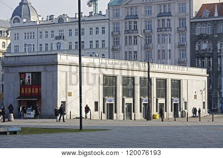 Ground Pavilion For Travelers Of Railway Station