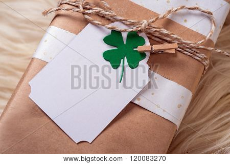gift box with shamrock
