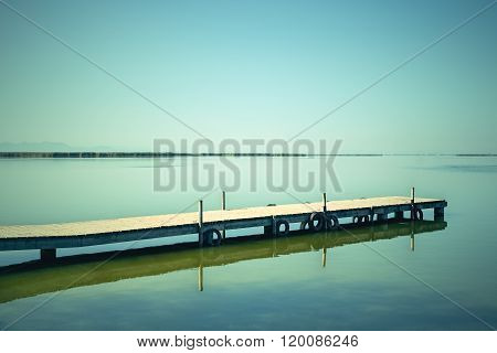 Calm Water Of The Albufera Lagoon, Spain