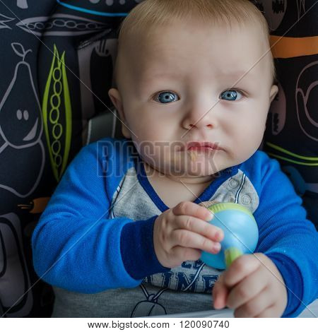 Beautiful Baby Boy With Nibbler