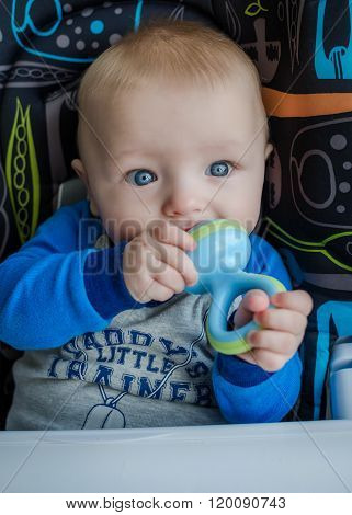 Beautiful Baby Boy With Nibbler