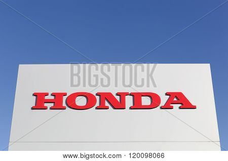 Honda logo on a panel