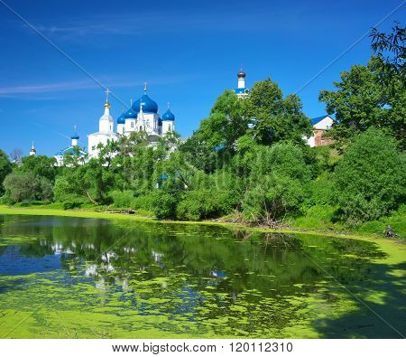 Orthodoxy monastery at Bogolyubovo in summer day. Russia
