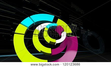 Infographic, chart, graph, growth, 3D