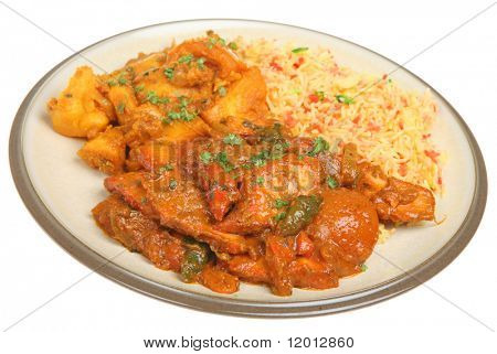 Indische afhaalmaaltijden curry maaltijd