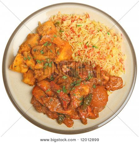 Indische afhaalmaaltijden curry maaltijd