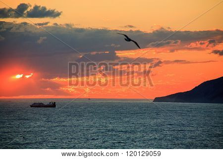 A sunset at the Black Sea