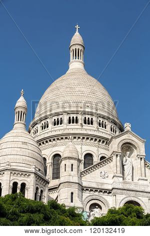 Basilica Of The Sacre Coeur On Montmartre Paris France