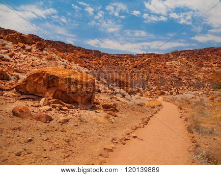 Dry landscape in Twyfelfontein area