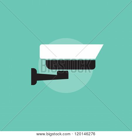 Security camera vector icon. Security camera sign in flat style. Security camera symbol