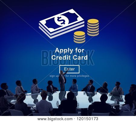 Apply for Credit Card Loan Payment Banking Concept