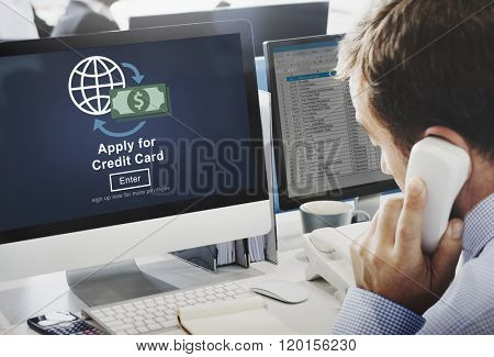 Apply for Credit Card Loan Payment Banking Concept