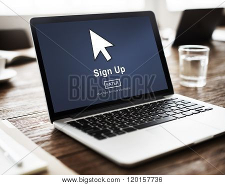 Sign Up Register Join Applicant Enroll Enter Membership Concept