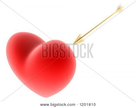 Cuore rosso con una freccia