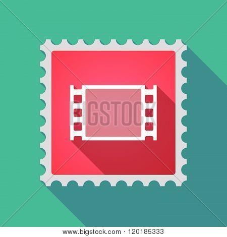 Long Shadow Mail Stamp Icon With A Film Photogram