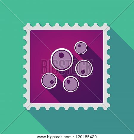 Long Shadow Mail Stamp Icon With Oocytes