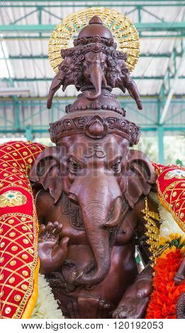 Hindu god, Ganesh Statue, in thai handmade