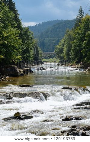 Mountain River in Carpathians