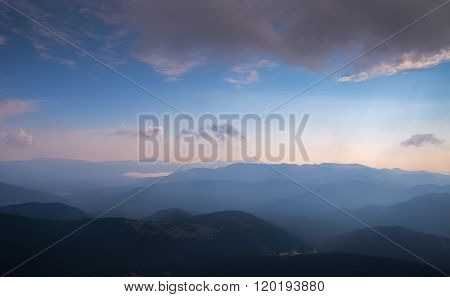 Views of the Carpathian Mountains. Mount Goverla