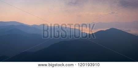 Views of the Carpathian Mountains. Mount Goverla