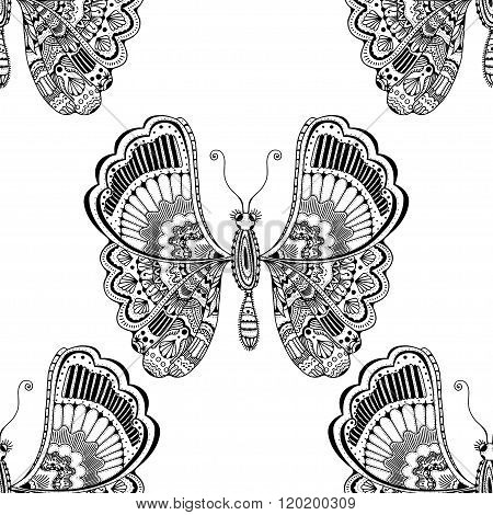 Stylized Brown Butterfly