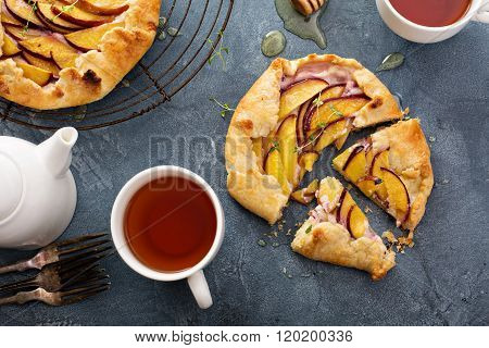 Yogurt and nectarine galette