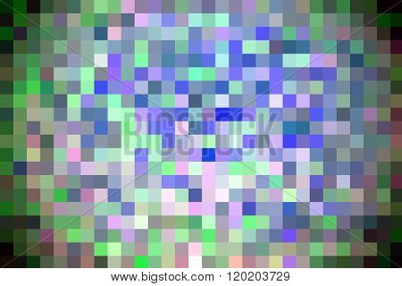 Colored mosaic on back ground.