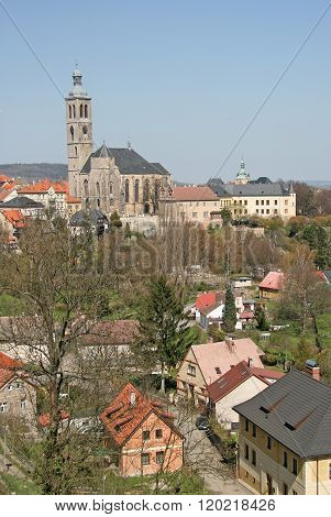 Kutna Hora, Czech Republic - April 17, 2010: View Of The Church Of St. James (st. Jacob Church) In K