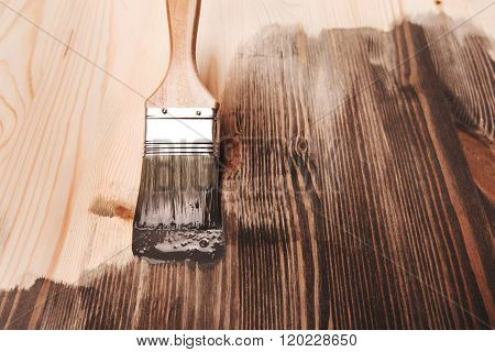 Smear of paint brush