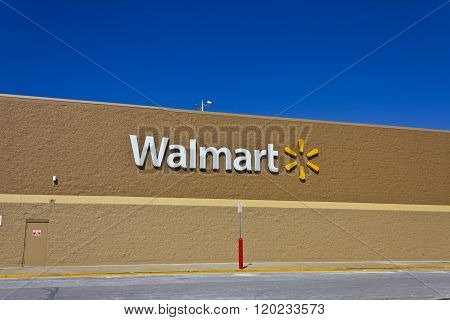 Indianapolis - Circa March 2016: Walmart Retail Location. Walmart is an American Multinational Retail Corporation III