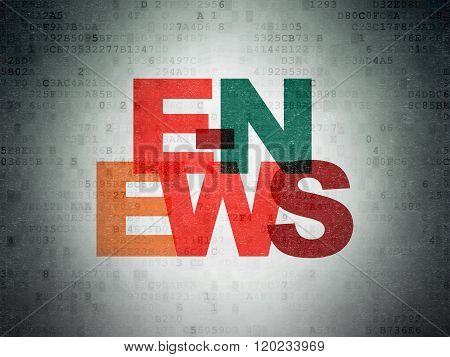 News concept: E-news on Digital Paper background