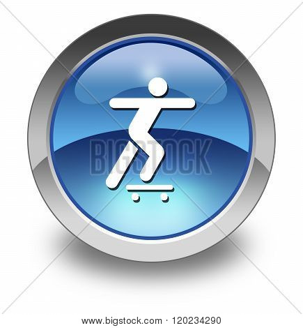 Icon, Button, Pictogram Skateboarding
