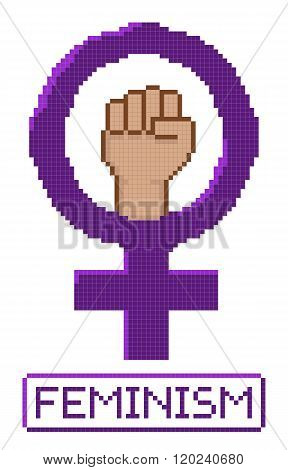 Pixelated Feminist Fist