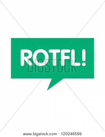 Vector rolling on the floor laughing speech bubble