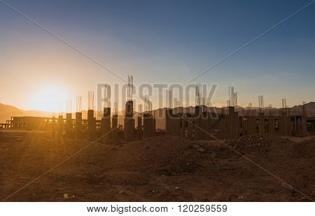 Uncompleted Resort Building, Abandonned In Egypt