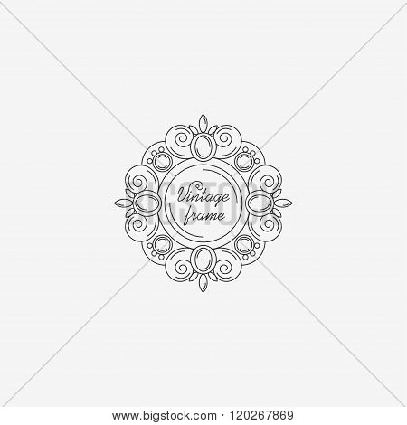 Vintage round frame