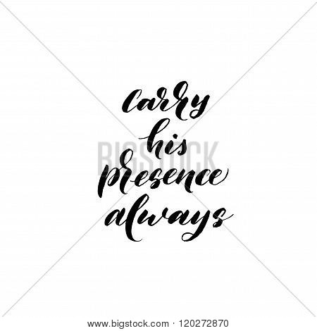 Carry His Presence Always Card.