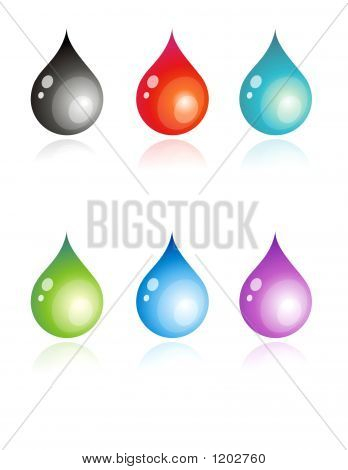 Flerfärgad droppar Illustration