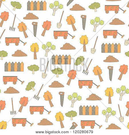 Cute hand drawn doodle seamless pattern