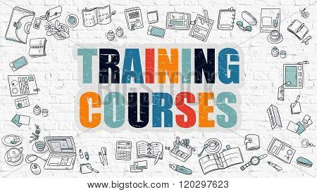 Training Courses on White Brick Wall.